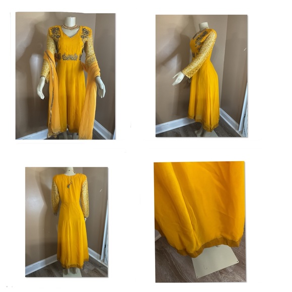 🐘 Hi-Lo 3 pc Anarkali Set - Picture 2 of 10